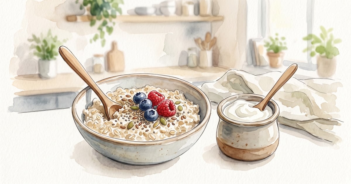 Avena y yogur griego: dos aliados distintos para un mismo objetivo intestinal