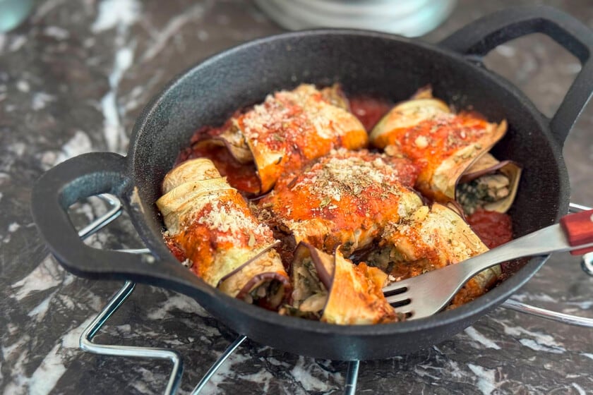 Berenjenas enrolladas al horno: una receta ágil, liviana y con relleno a gusto de cada casa